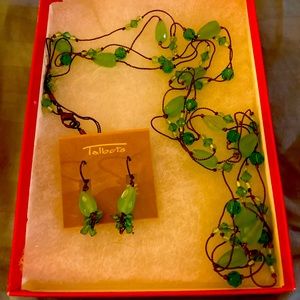 Talbots pierced earrings and necklace